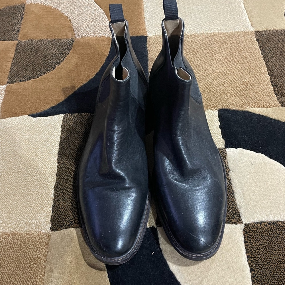 Black Leather Men's Chelsea Boots